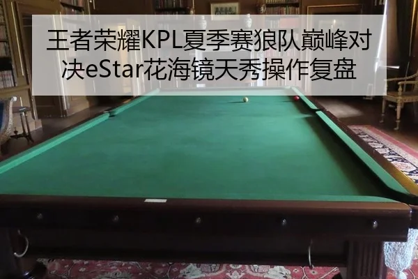 王者荣耀KPL夏季赛狼队巅峰对决eStar花海镜天秀操作复盘